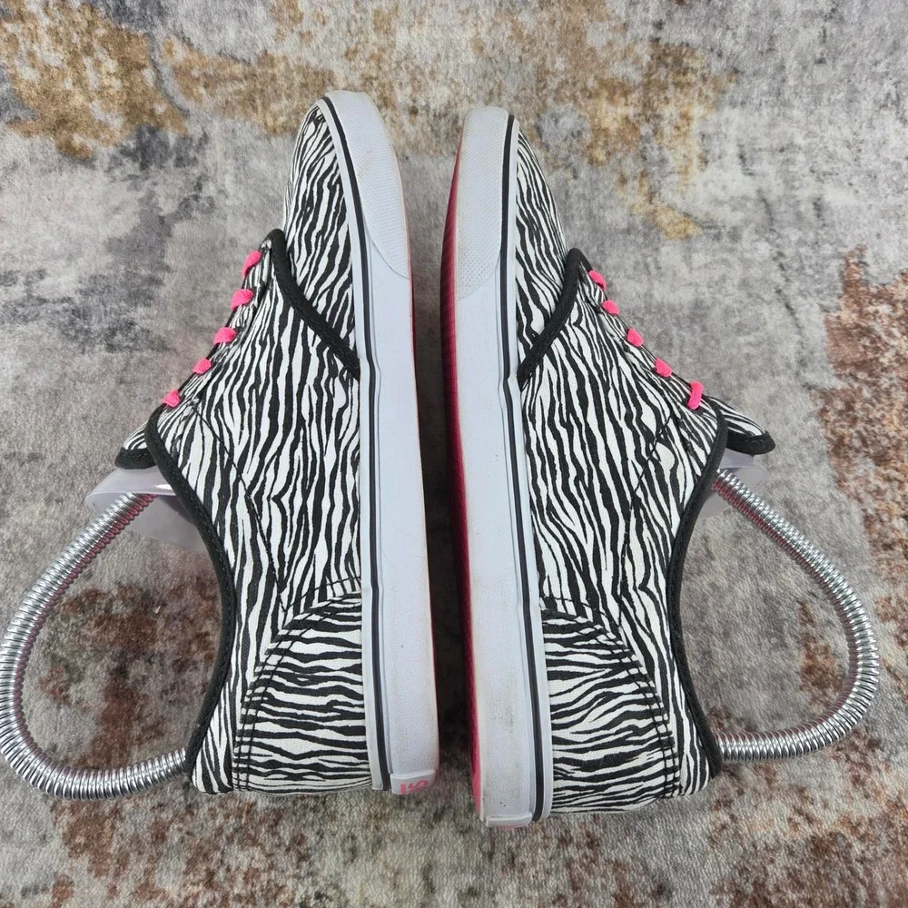 Vans Atwood Low Zebra Print Sneakers Womens 7.5 Black White Hot Pink Skate Shoes